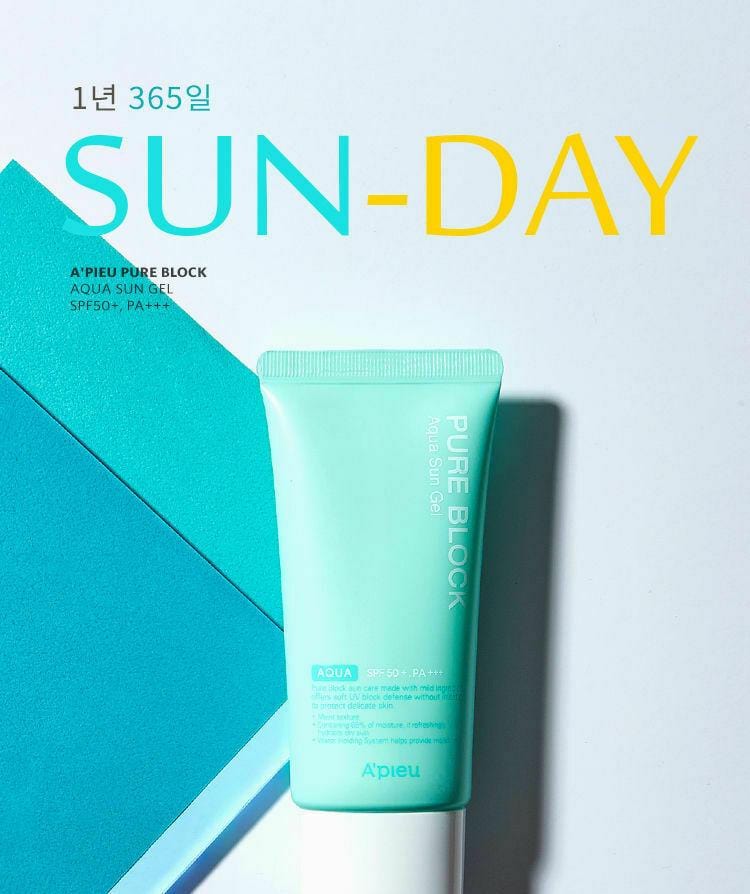 [A'PIEU] Pure Block Daily Sun Cream/ Tone Up / Waterproof / Aqua Sun - 50ml