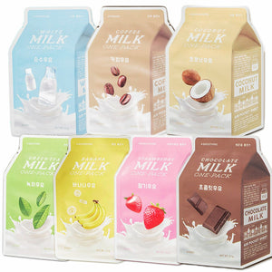 [A'PIEU] Milk One Pack Mask 7 Types * 3/5/10 sheets - 21g