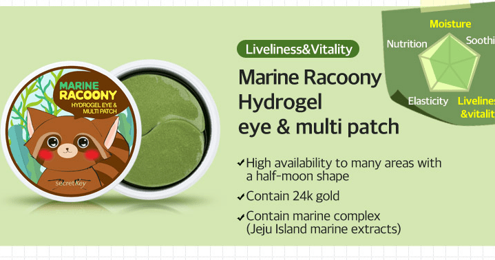 [SECRET KEY] Marine Racoony Hydrogel Eye & Multi Patch - 1Pack (60pcs)