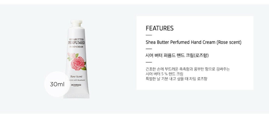 [SKINFOOD] Shea butter Perfumed Hand Cream - 30ml / 8 Types