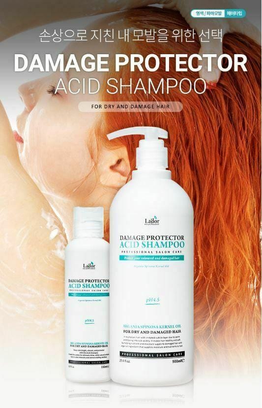 [Lador] Damage Protector Acid Shampoo & Conditioner - 900ml / 900ml