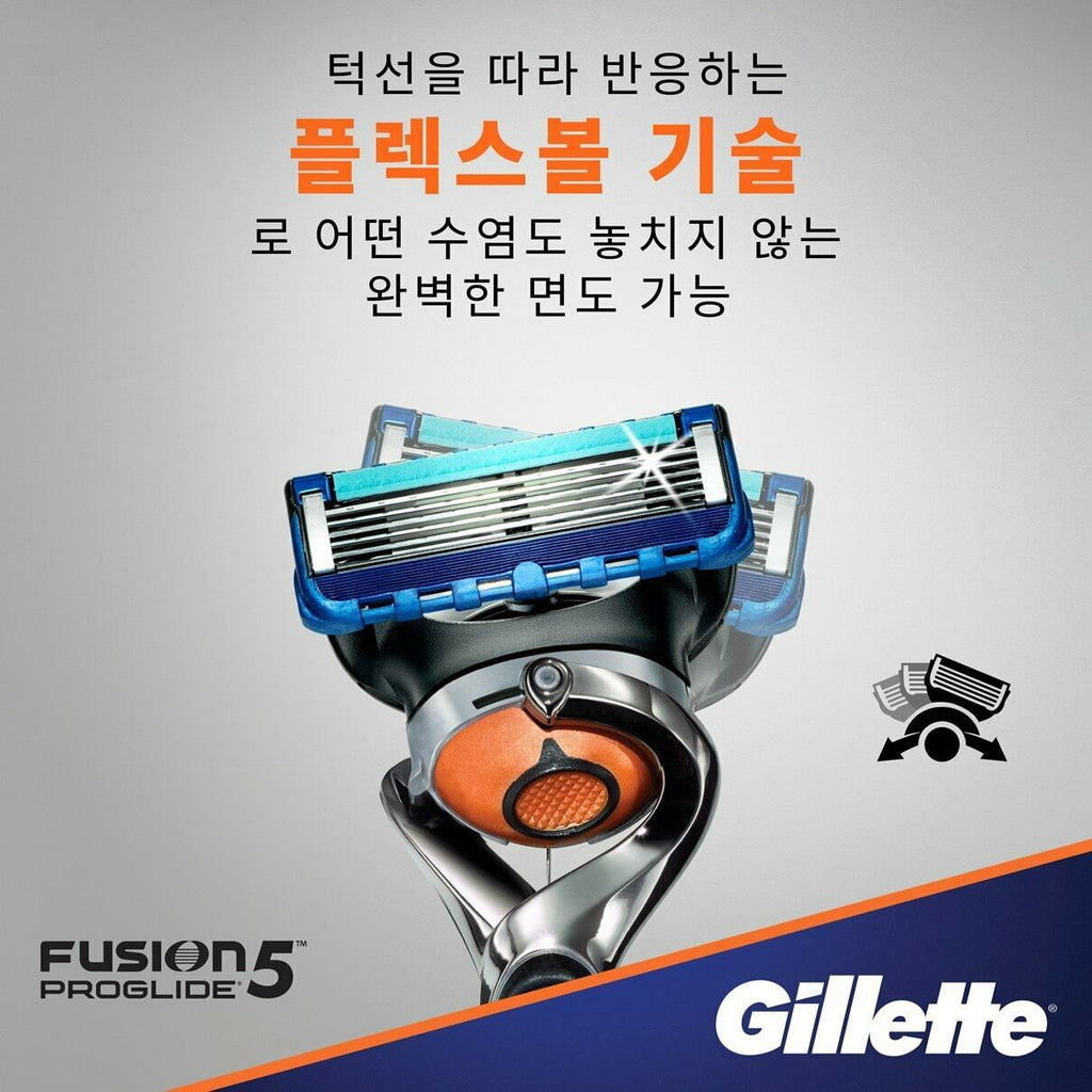 [Gillette] Fusion 5 Proglide FlexBall Men's Razor (1 Handle+2 Refill)