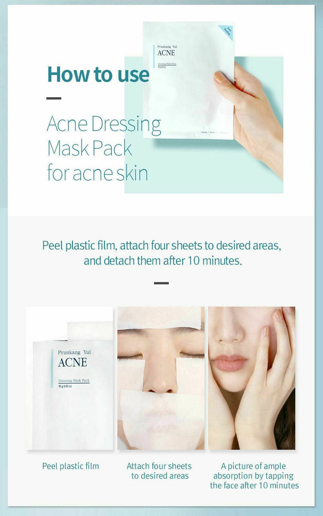 [PYUNKANG YUL] ACNE Dressing Mask Pack - 18g / 1,3,5,10 pcs