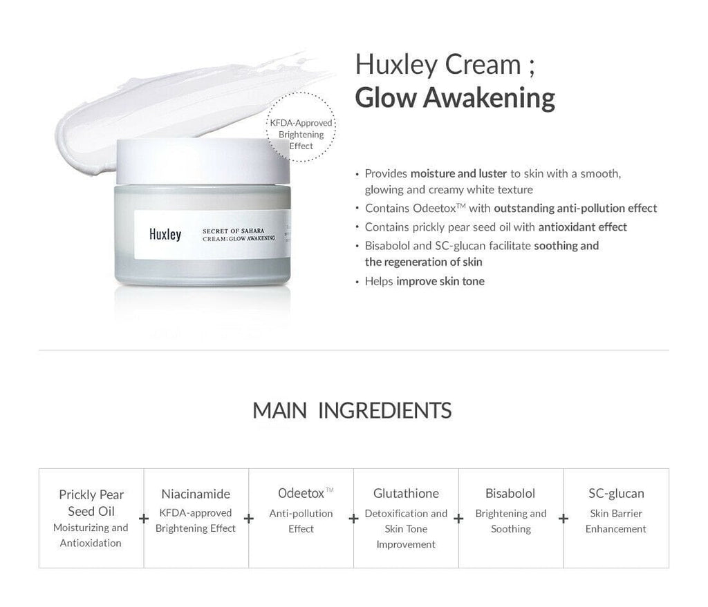[Huxley] CREAM ; GLOW AWAKENING - 50ml Korea Cosmetic