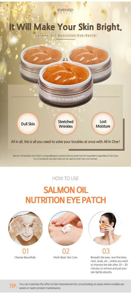 [EYENLIP] Salmon & Peptide Nutrition Eye Patch  (1.8g x 60EA)